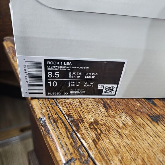 Nike Book 1 Lea Python Men's Light Orewood Brown Sneakers Size 8.5 HJ5352-100 - Picture 12 of 12